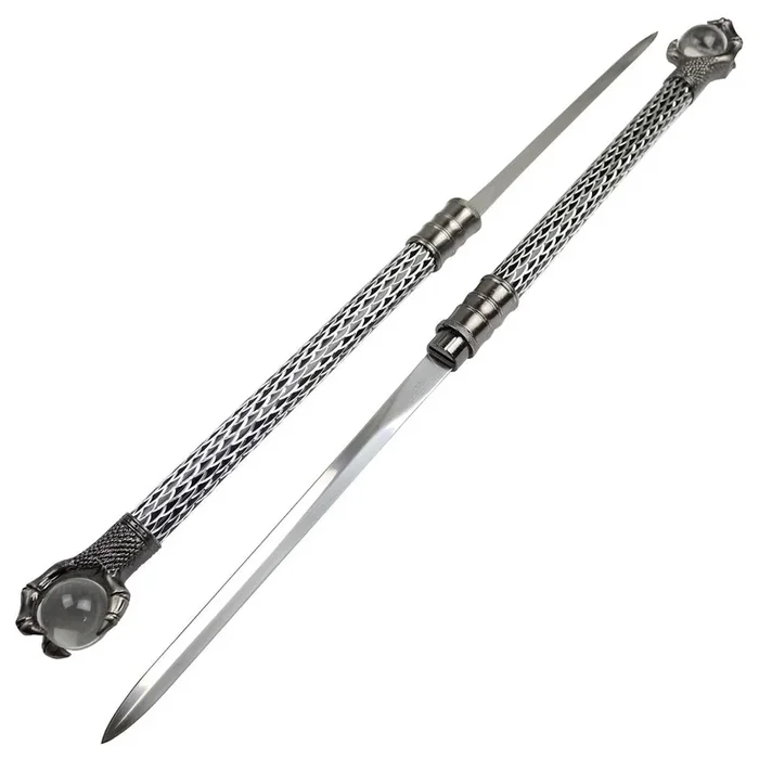 30″ Hidden Twin Sword Staff Set w/ Eagle Crystal Claw Handle