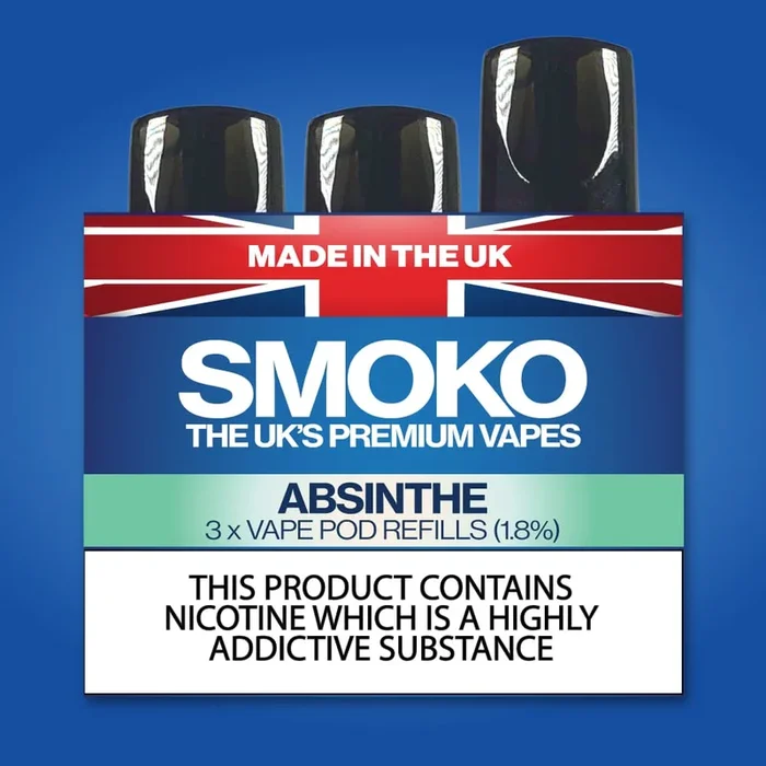 Absinthe VAPE POD Refills – UK Made VAPE Refills