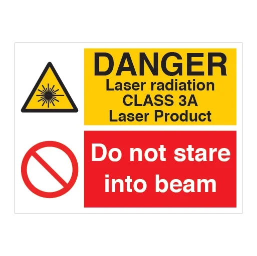 Danger Laser Radiation Class 3 a Laser Product Do Not Stare Into Beam Sign
