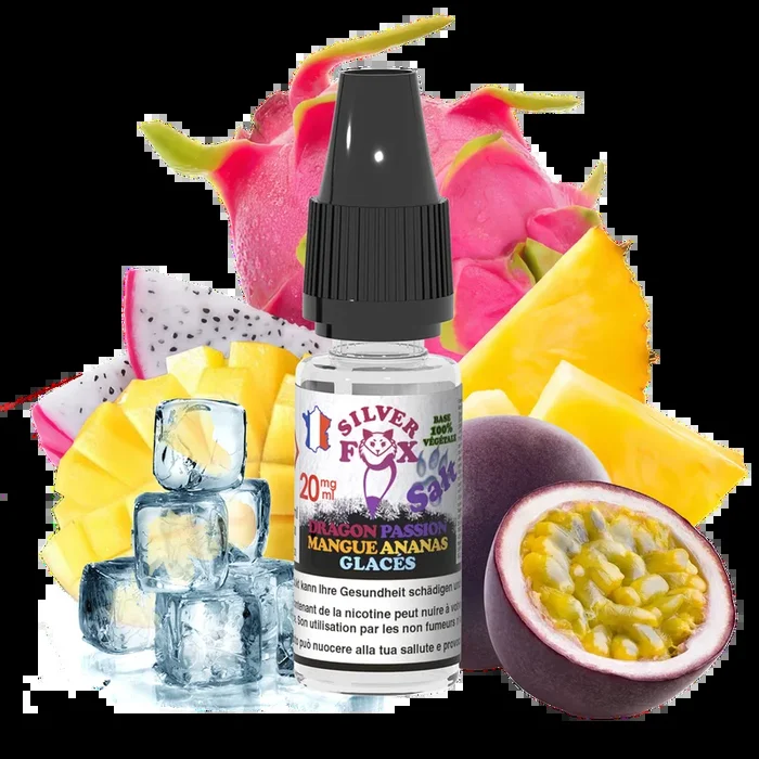 ?? E-liquide Dragon Passion Silver Fox 10 ml / 20 mg — en sels de nicotine (Copie)