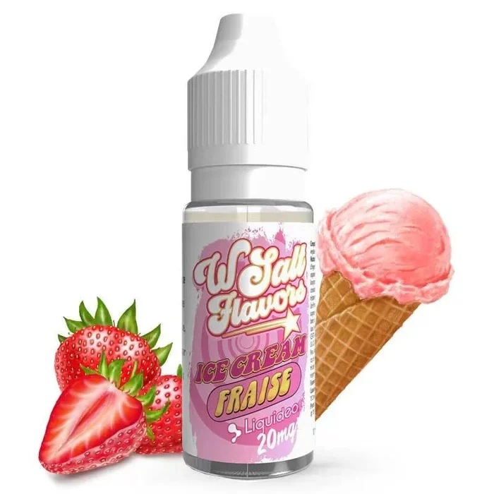 E-liquide Ice Cream Fraise – 10ml – WSalt Flavors