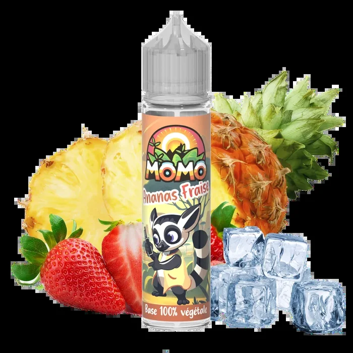 ??❄️E-Liquide Momo Ananas Fraise – Végétol – 50 ml shortfil 70 ml