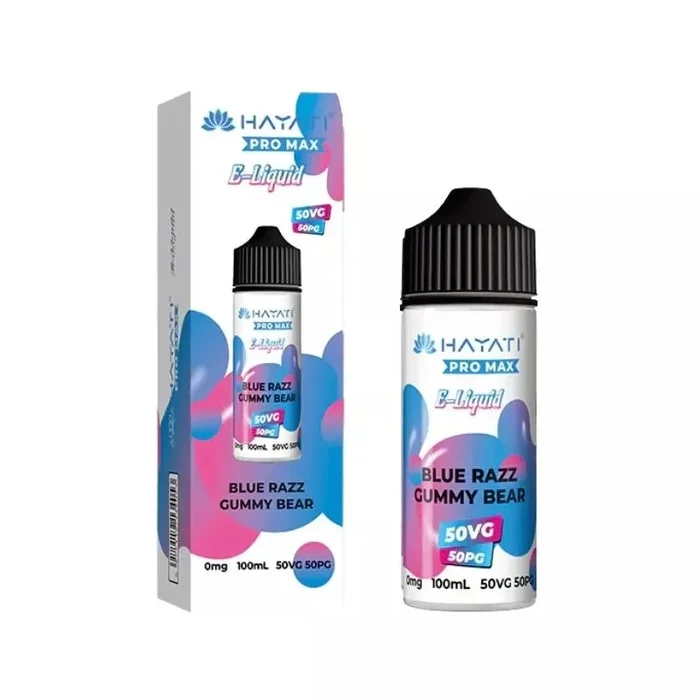 Hayati Pro Max Blue Razz Gummy Bear 50/50 100ml Shortfill