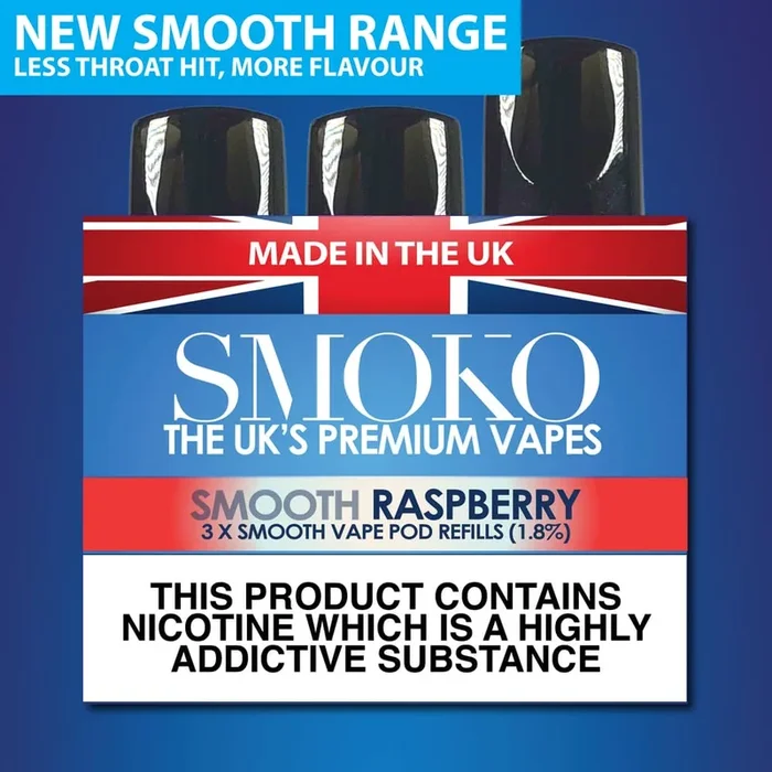 RASPBERRY – SMOOTH VAPE POD REFILLS